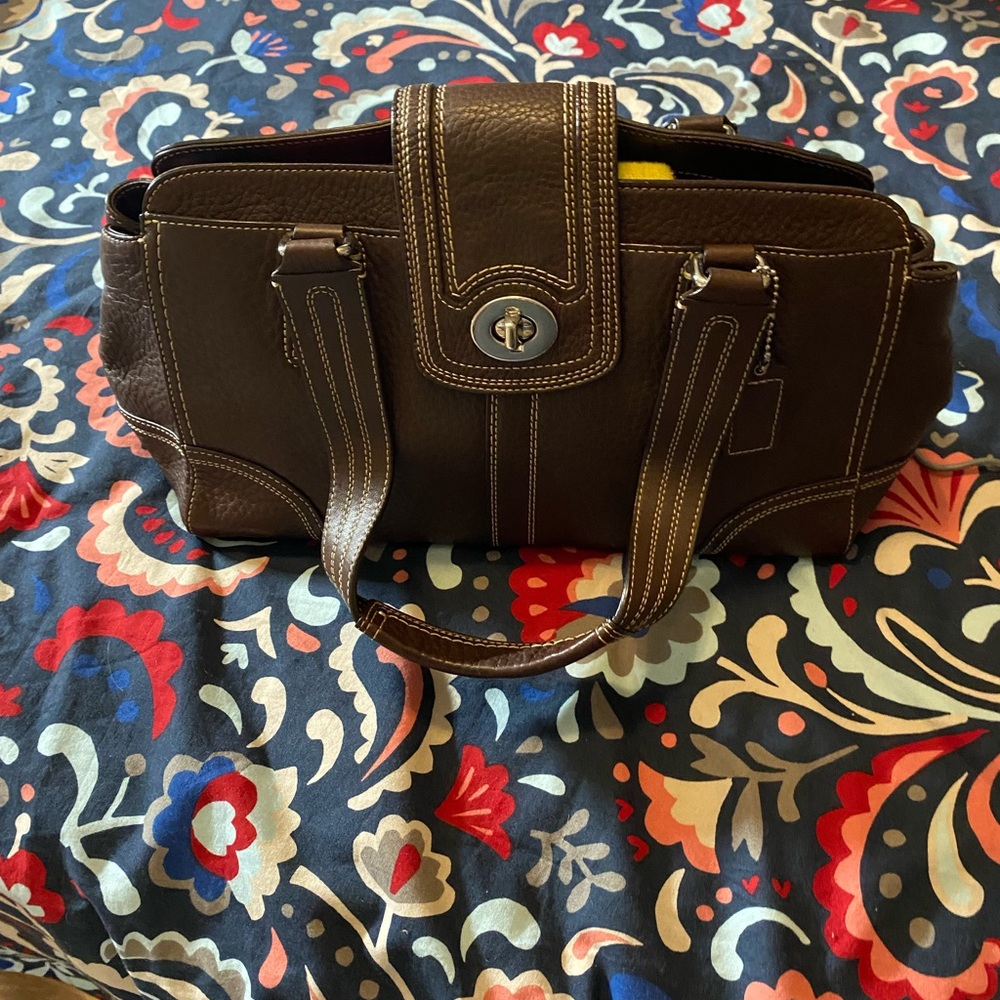 Brown coach purse/satchel